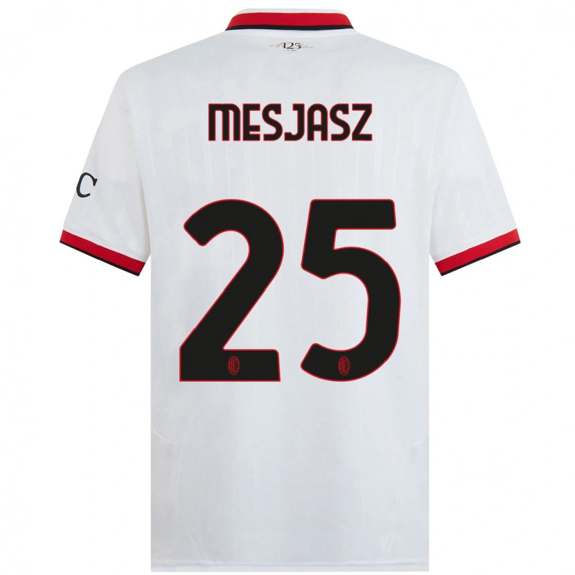 Danxen Kinder Małgorzata Mesjasz #25 Weiß Schwarz Rot Auswärtstrikot Trikot 2024/25 T-Shirt Schweiz