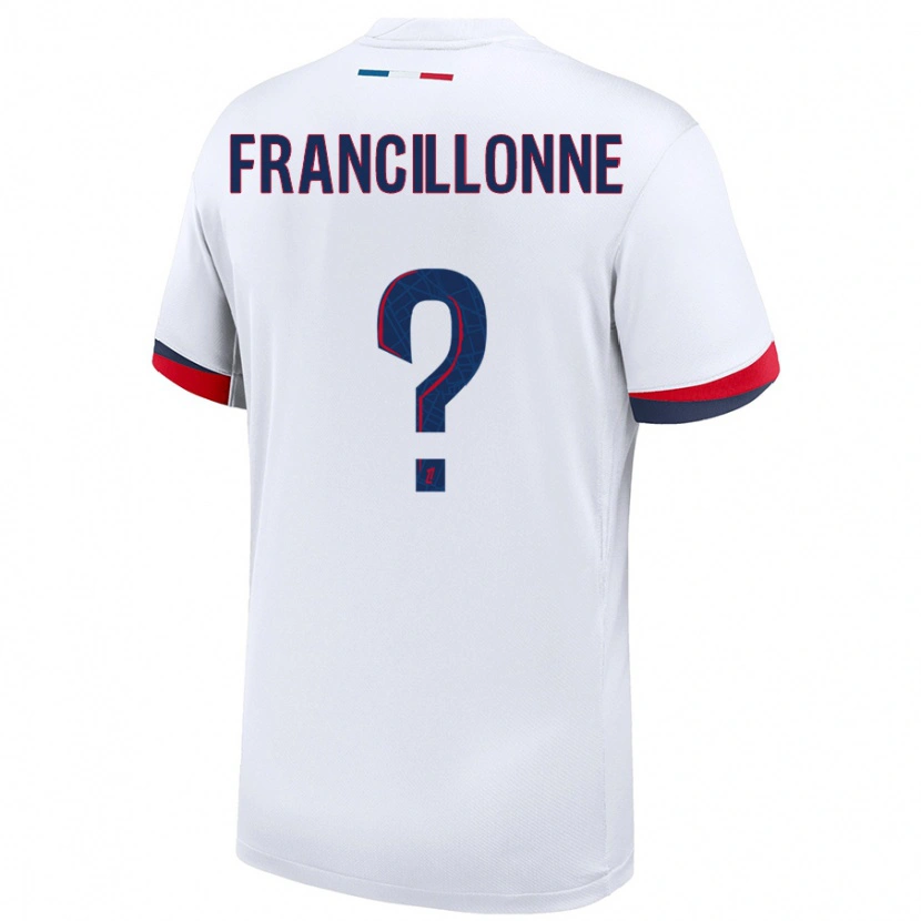 Danxen Kinder Bryan Francillonne #0 Weiß Blau Rot Auswärtstrikot Trikot 2024/25 T-Shirt Schweiz