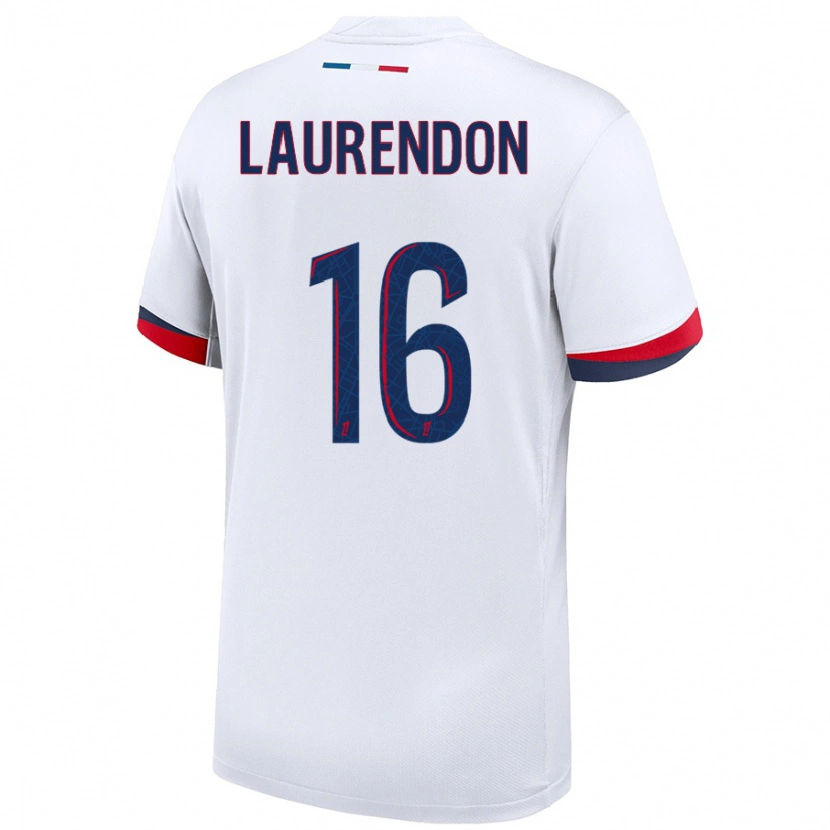 Danxen Kinder Bilal Laurendon #16 Weiß Blau Rot Auswärtstrikot Trikot 2024/25 T-Shirt Schweiz