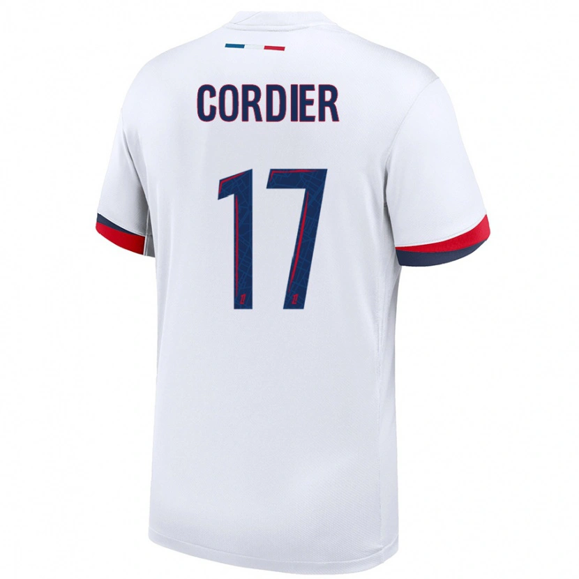 Danxen Kinder Thomas Cordier #17 Weiß Blau Rot Auswärtstrikot Trikot 2024/25 T-Shirt Schweiz
