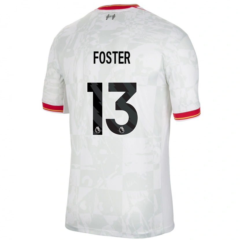 Danxen Kinder Rylee Foster #13 Weiß Rot Schwarz Ausweichtrikot Trikot 2024/25 T-Shirt Schweiz