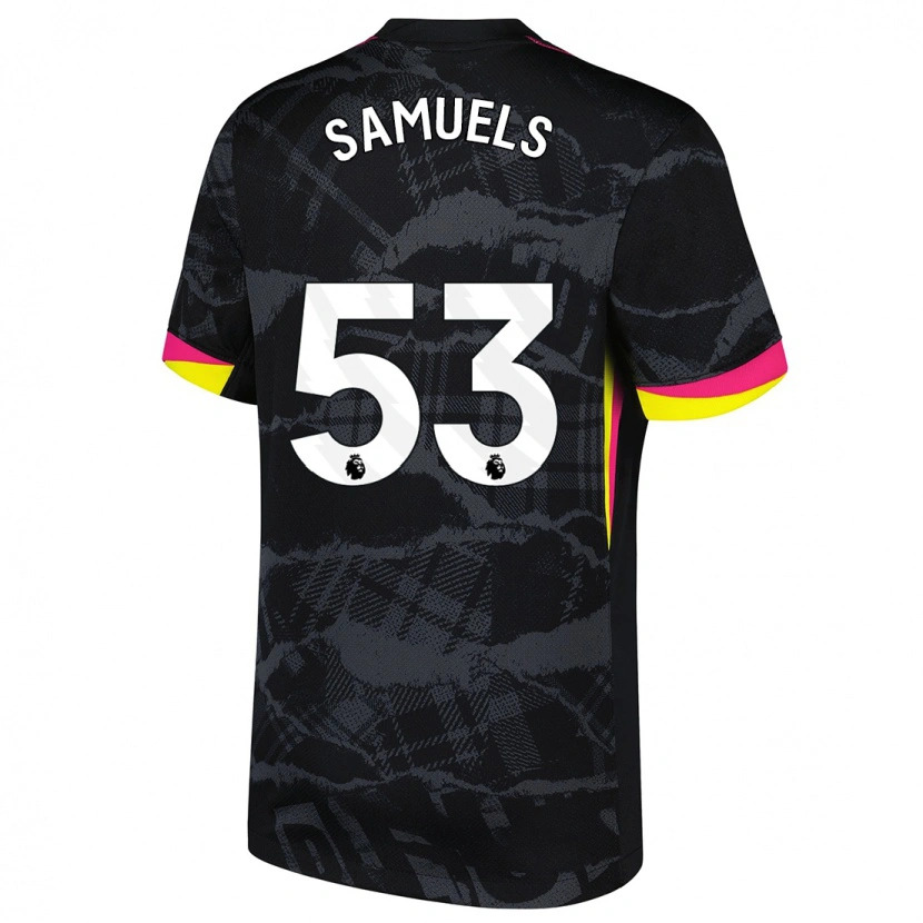 Danxen Kinder Ishé Samuels-Smith #53 Schwarz Rosa Ausweichtrikot Trikot 2024/25 T-Shirt Schweiz