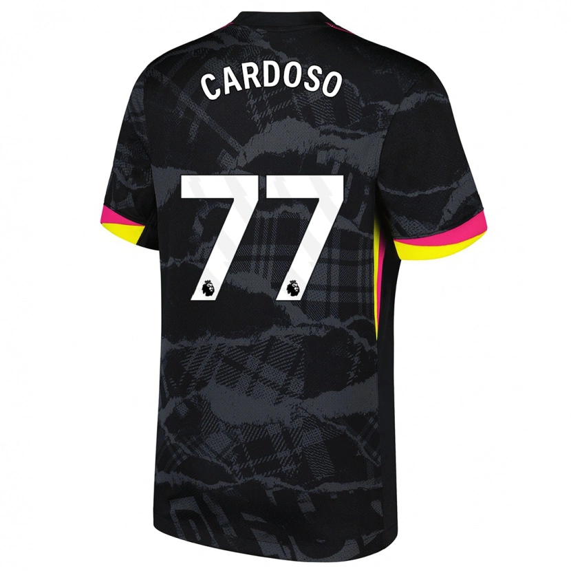 Danxen Kinder Leo Cardoso #77 Schwarz Rosa Ausweichtrikot Trikot 2024/25 T-Shirt Schweiz