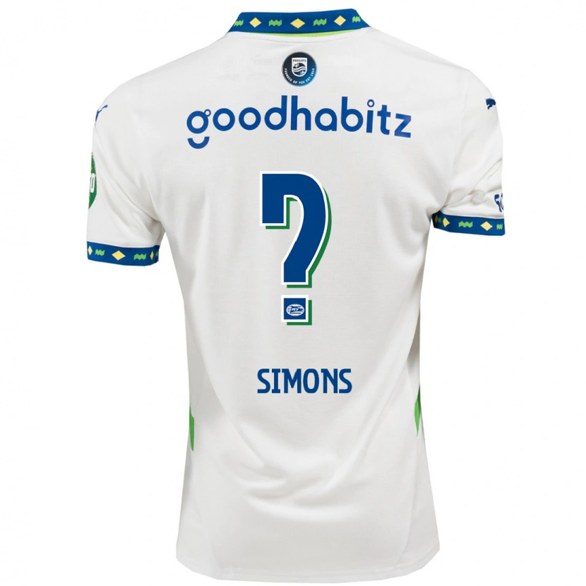 Danxen Kinder Jevon Simons #0 Weiß Dunkelblau Ausweichtrikot Trikot 2024/25 T-Shirt Schweiz