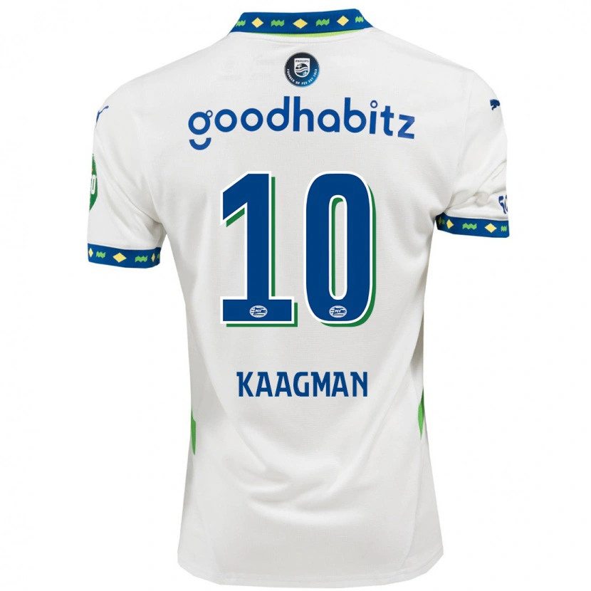 Danxen Kinder Inessa Kaagman #10 Weiß Dunkelblau Ausweichtrikot Trikot 2024/25 T-Shirt Schweiz