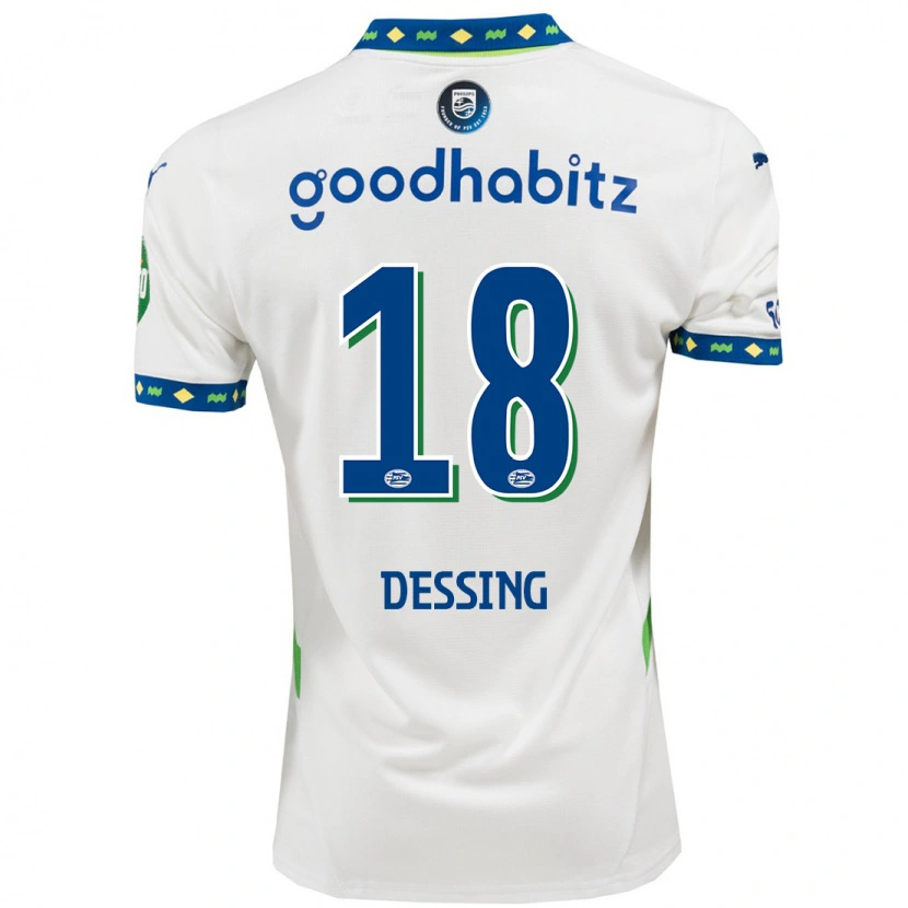 Danxen Kinder Shanique Dessing #18 Weiß Dunkelblau Ausweichtrikot Trikot 2024/25 T-Shirt Schweiz