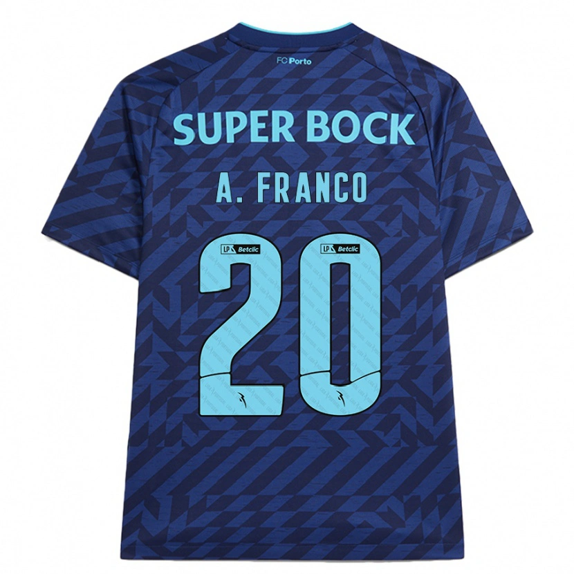 Danxen Kinder André Franco #20 Marineblau Ausweichtrikot Trikot 2024/25 T-Shirt Schweiz