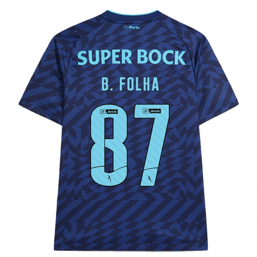 Danxen Kinder Bernardo Folha #87 Marineblau Ausweichtrikot Trikot 2024/25 T-Shirt Schweiz