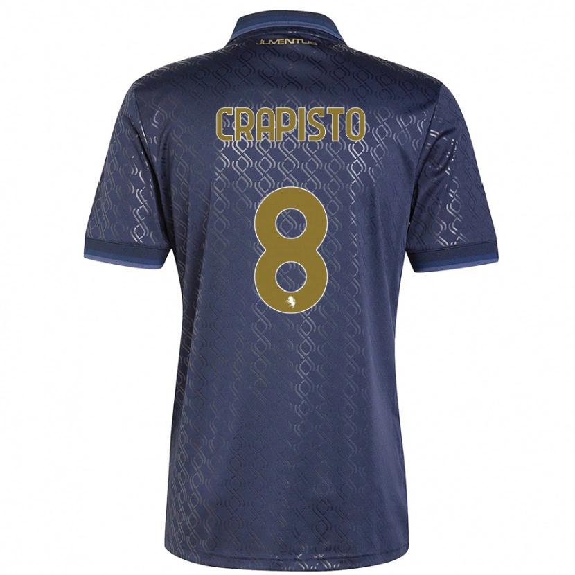 Danxen Kinder Francesco Crapisto #8 Marineblau Ausweichtrikot Trikot 2024/25 T-Shirt Schweiz
