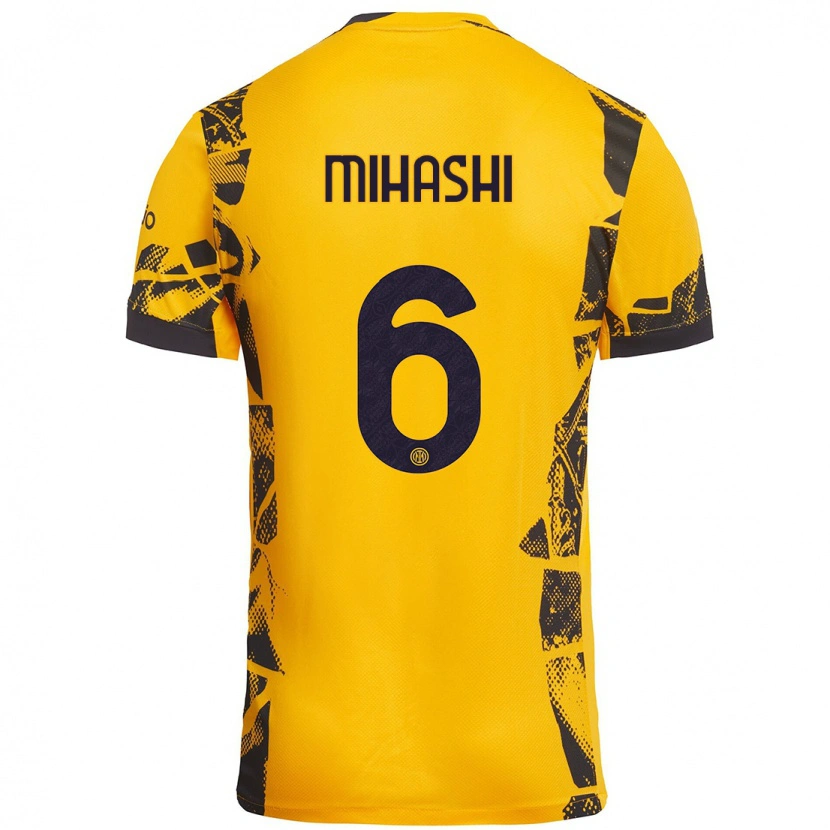 Danxen Kinder Mana Mihashi #6 Gold Schwarz Ausweichtrikot Trikot 2024/25 T-Shirt Schweiz