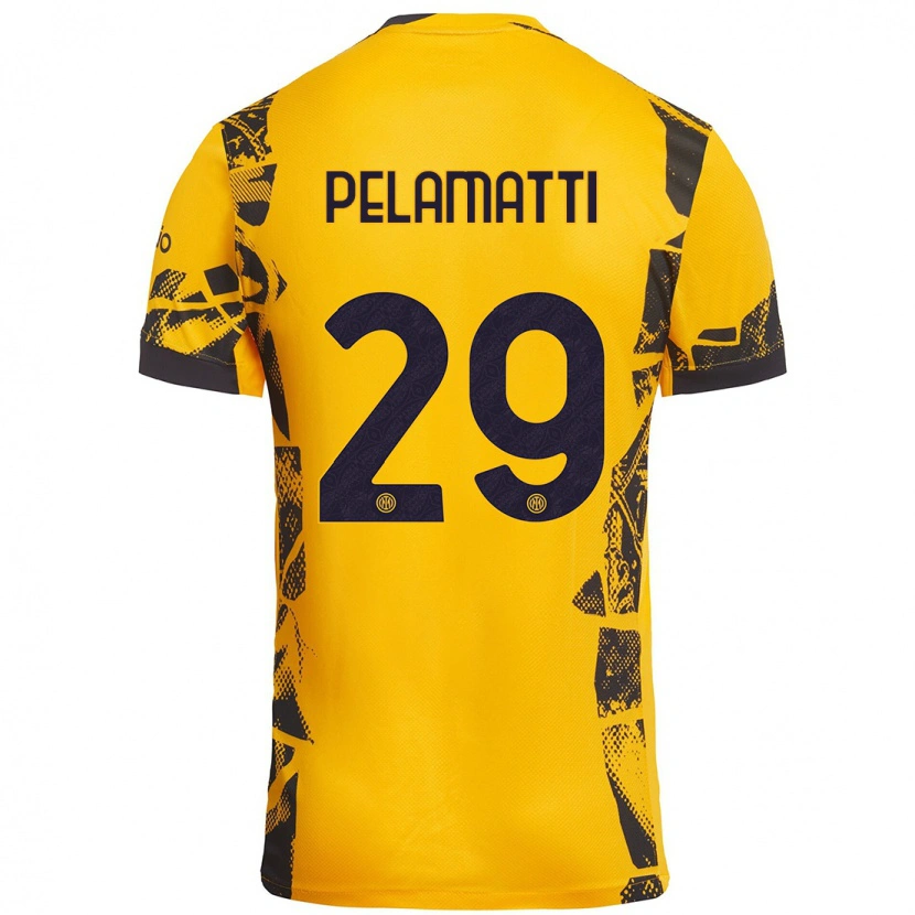 Danxen Kinder Andrea Pelamatti #29 Gold Schwarz Ausweichtrikot Trikot 2024/25 T-Shirt Schweiz