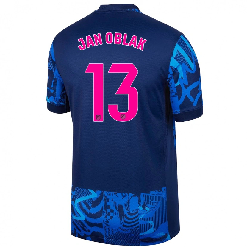 Danxen Kinder Jan Oblak #13 Königsblau Ausweichtrikot Trikot 2024/25 T-Shirt Schweiz