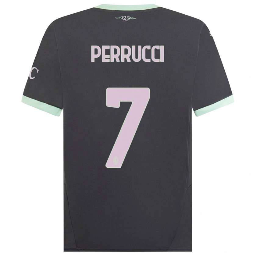 Danxen Kinder Vincenzo Perrucci #7 Grau Ausweichtrikot Trikot 2024/25 T-Shirt Schweiz