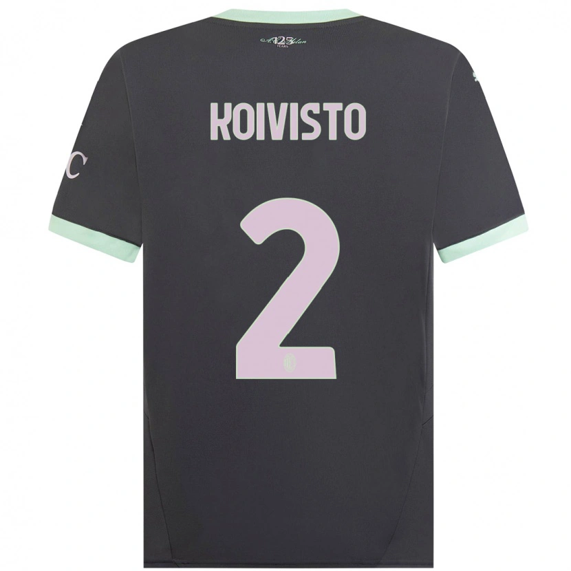 Danxen Kinder Emma Koivisto #2 Grau Ausweichtrikot Trikot 2024/25 T-Shirt Schweiz