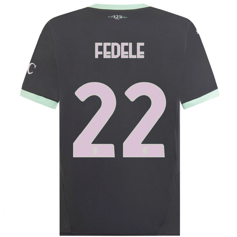 Danxen Kinder Noemi Fedele #22 Grau Ausweichtrikot Trikot 2024/25 T-Shirt Schweiz