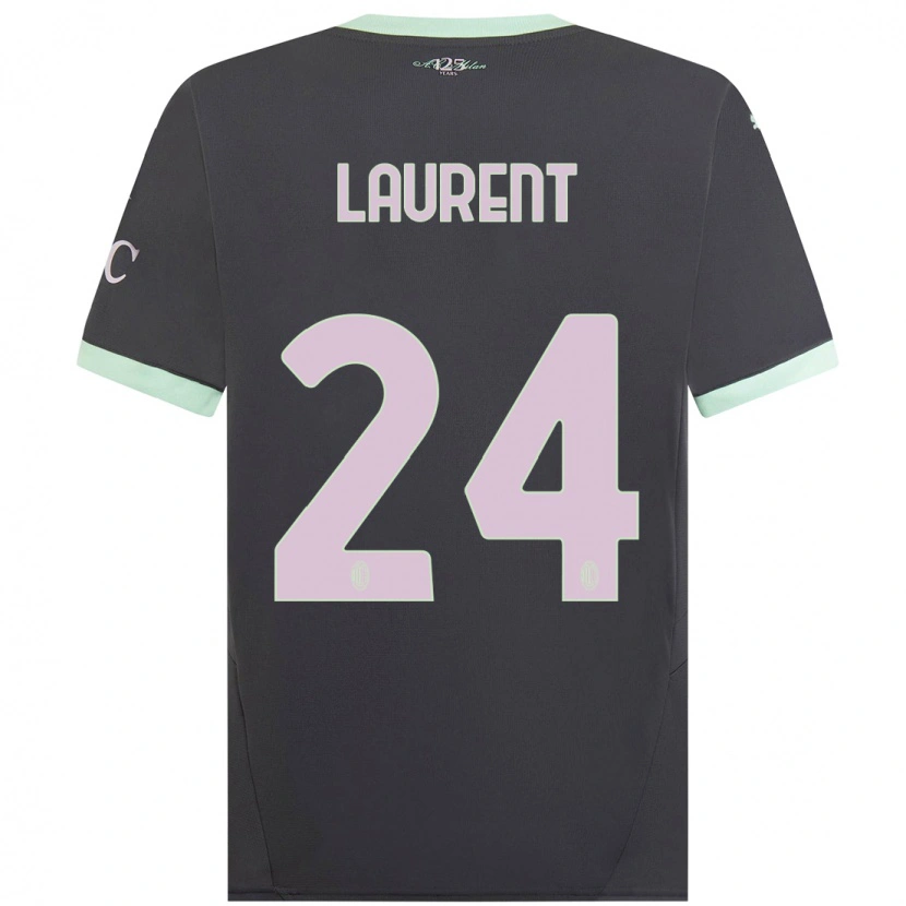 Danxen Kinder Emelyne Laurent #24 Grau Ausweichtrikot Trikot 2024/25 T-Shirt Schweiz