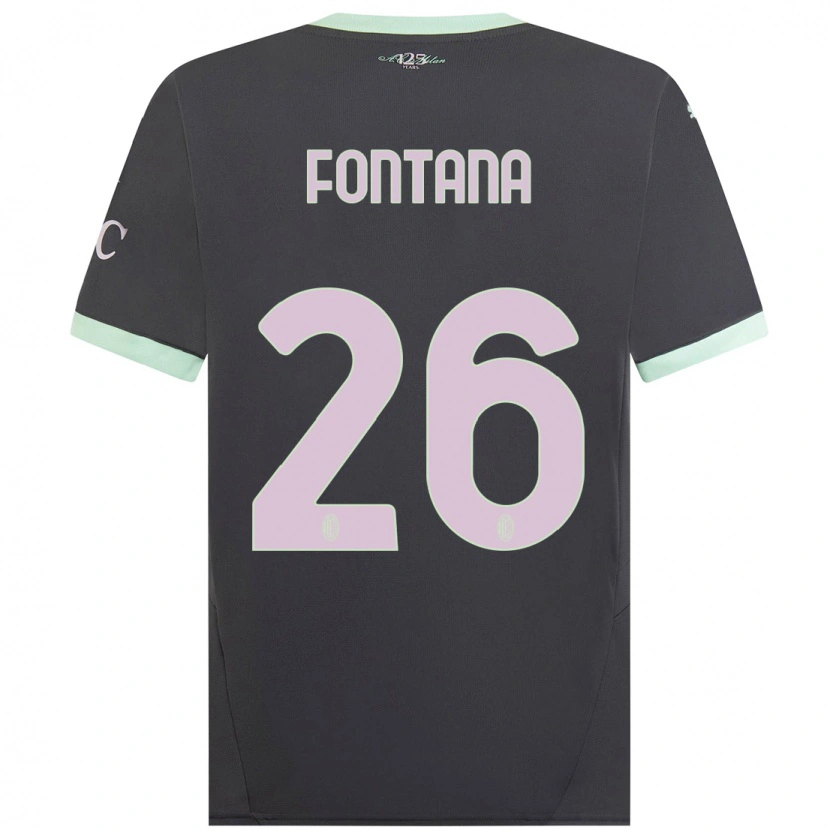 Danxen Kinder Francesco Fontana #26 Grau Ausweichtrikot Trikot 2024/25 T-Shirt Schweiz