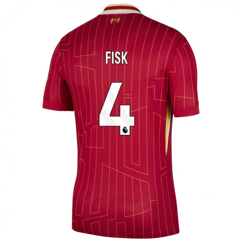 Danxen Herren Grace Fisk #4 Rot Gelb Weiß Heimtrikot Trikot 2024/25 T-Shirt Schweiz