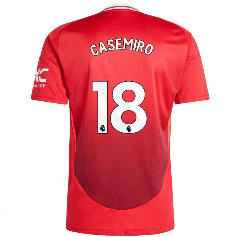 Danxen Herren Casemiro #18 Hellrot Heimtrikot Trikot 2024/25 T-Shirt Schweiz