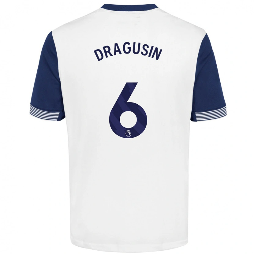 Danxen Herren Radu Drăgușin #6 Weiß Blau Heimtrikot Trikot 2024/25 T-Shirt Schweiz