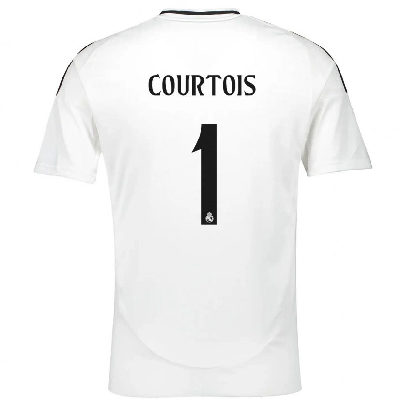 Danxen Herren Thibaut Courtois #1 Weiß Heimtrikot Trikot 2024/25 T-Shirt Schweiz
