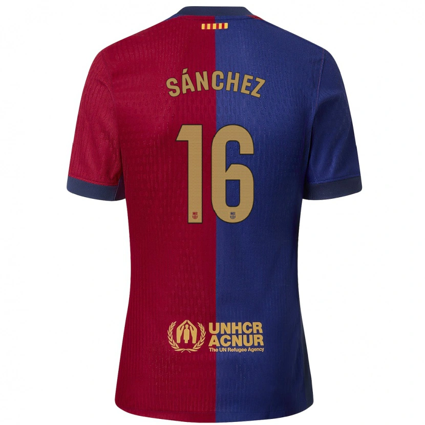 Danxen Herren Edu Sánchez #16 Blau Rot Heimtrikot Trikot 2024/25 T-Shirt Schweiz