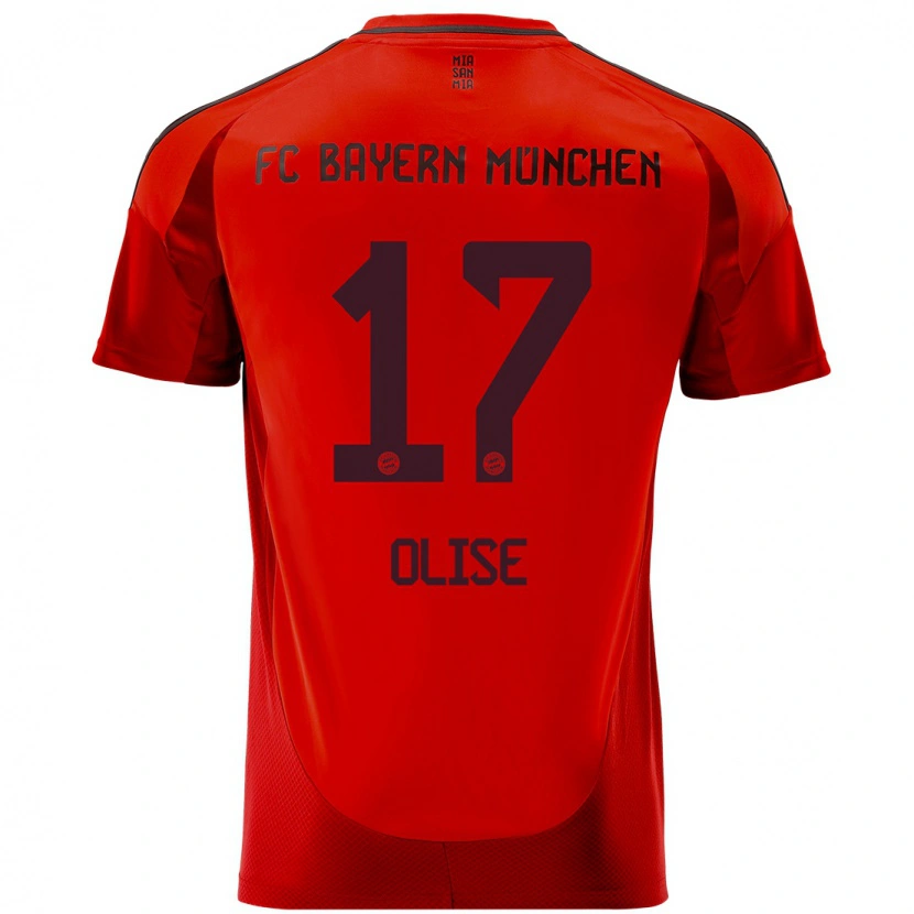Danxen Herren Michael Olise #17 Rot Heimtrikot Trikot 2024/25 T-Shirt Schweiz