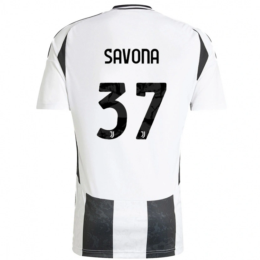 Danxen Herren Nicolò Savona #37 Weiß Schwarz Heimtrikot Trikot 2024/25 T-Shirt Schweiz
