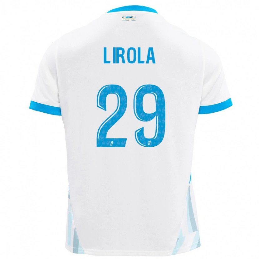 Danxen Herren Pol Lirola #29 Weiß Himmelblau Heimtrikot Trikot 2024/25 T-Shirt Schweiz