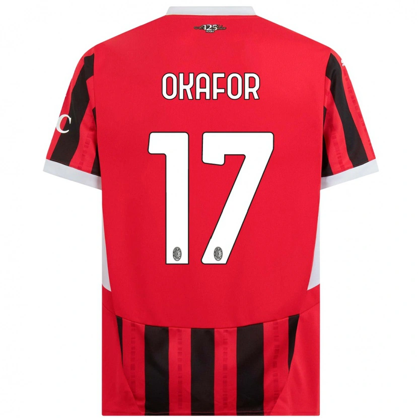 Danxen Herren Noah Okafor #17 Rot Schwarz Heimtrikot Trikot 2024/25 T-Shirt Schweiz