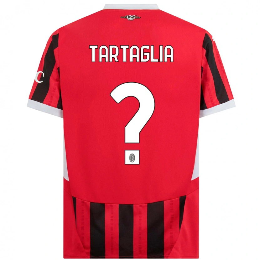 Danxen Herren Edoardo Tartaglia #0 Rot Schwarz Heimtrikot Trikot 2024/25 T-Shirt Schweiz