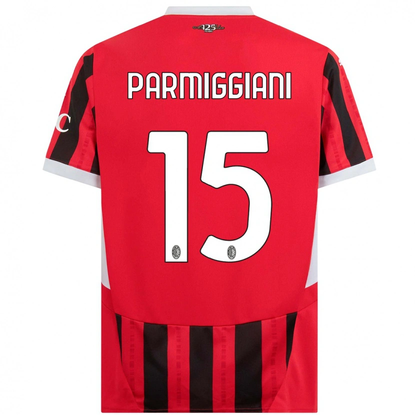 Danxen Herren Pietro Parmiggiani #15 Rot Schwarz Heimtrikot Trikot 2024/25 T-Shirt Schweiz
