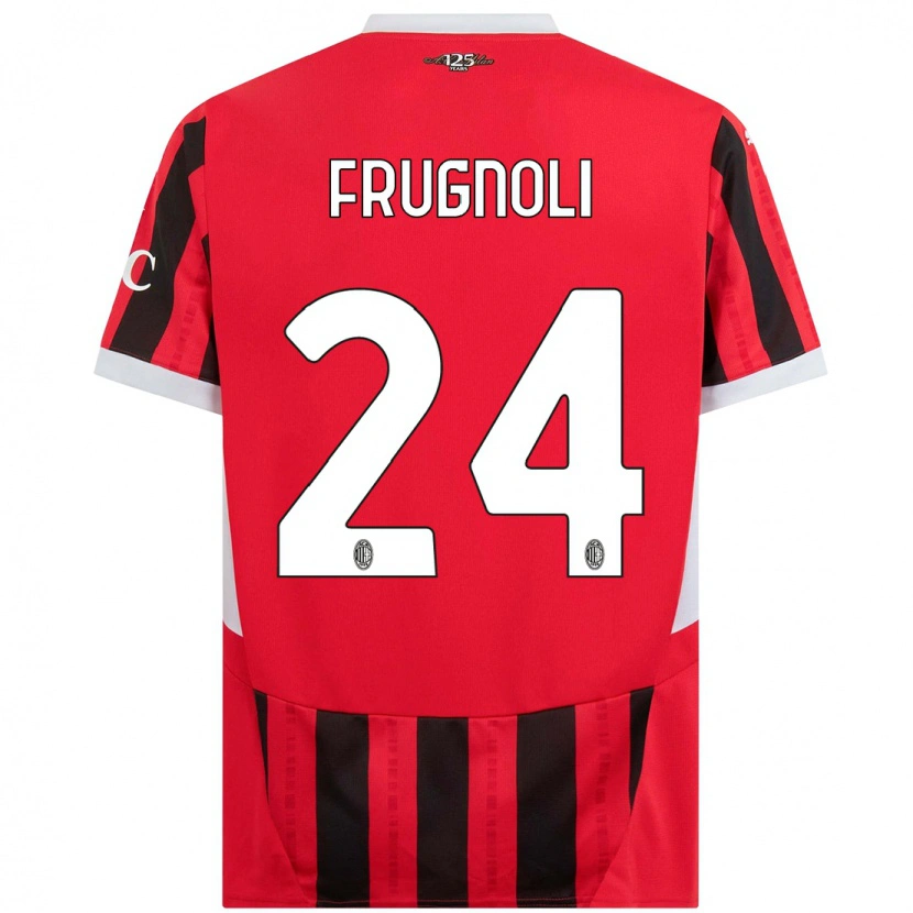 Danxen Herren Leonardo Frugnoli #24 Rot Schwarz Heimtrikot Trikot 2024/25 T-Shirt Schweiz