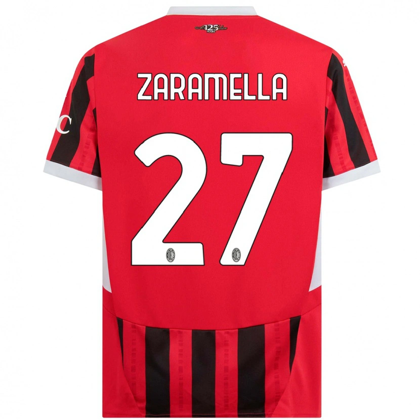Danxen Herren Mattia Zaramella #27 Rot Schwarz Heimtrikot Trikot 2024/25 T-Shirt Schweiz