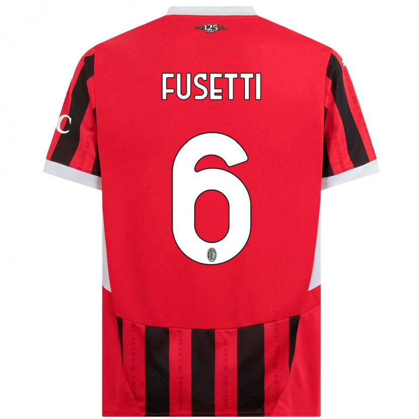 Danxen Herren Laura Fusetti #6 Rot Schwarz Heimtrikot Trikot 2024/25 T-Shirt Schweiz