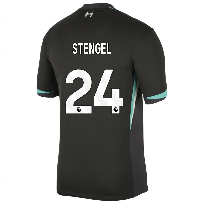 Danxen Herren Katie Stengel #24 Schwarz Anthrazitweiß Auswärtstrikot Trikot 2024/25 T-Shirt Schweiz