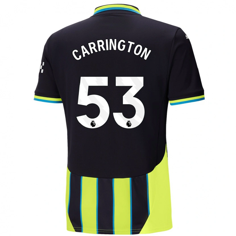 Danxen Herren Ezra Carrington #53 Blaugelb Auswärtstrikot Trikot 2024/25 T-Shirt Schweiz