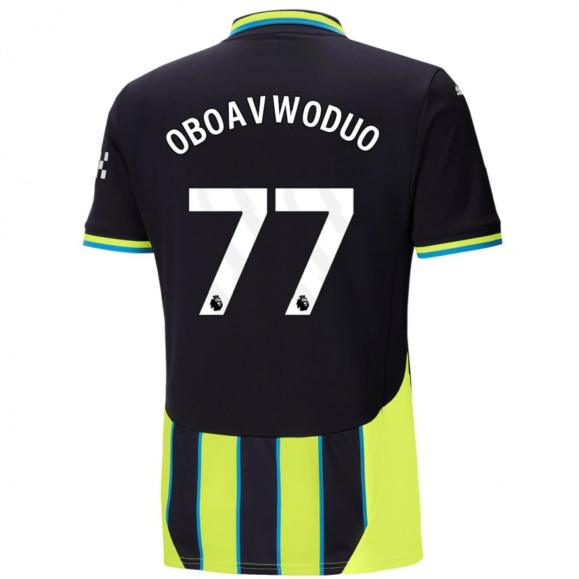 Danxen Herren Justin Oboavwoduo #77 Blaugelb Auswärtstrikot Trikot 2024/25 T-Shirt Schweiz