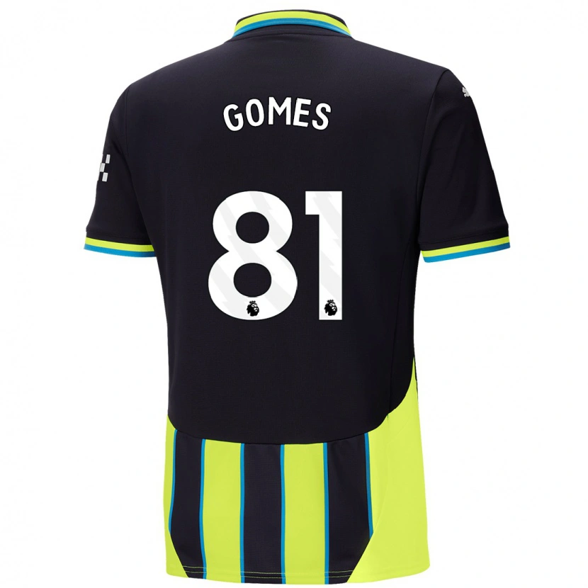 Danxen Herren Claudio Gomes #81 Blaugelb Auswärtstrikot Trikot 2024/25 T-Shirt Schweiz