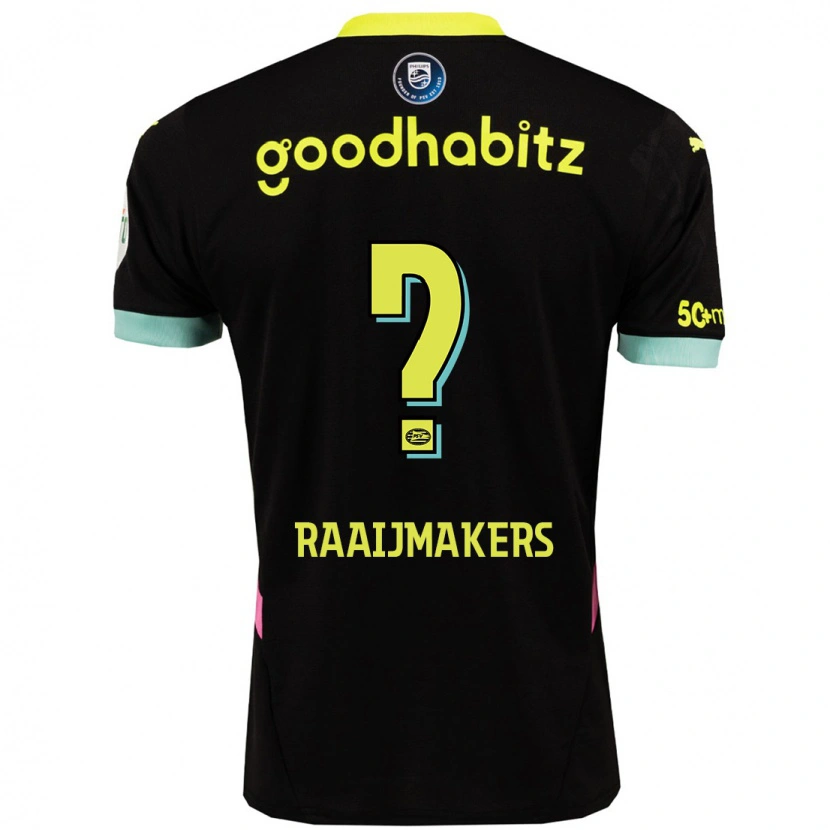 Danxen Herren Lars Raaijmakers #0 Schwarz Gelb Auswärtstrikot Trikot 2024/25 T-Shirt Schweiz