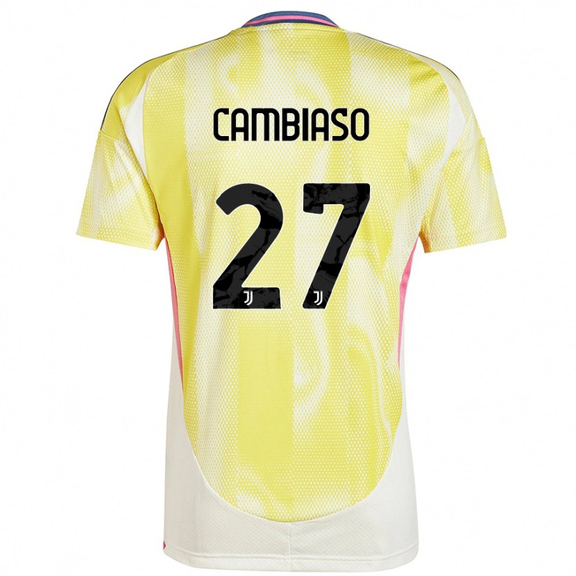Danxen Herren Andrea Cambiaso #27 Solargelb Auswärtstrikot Trikot 2024/25 T-Shirt Schweiz