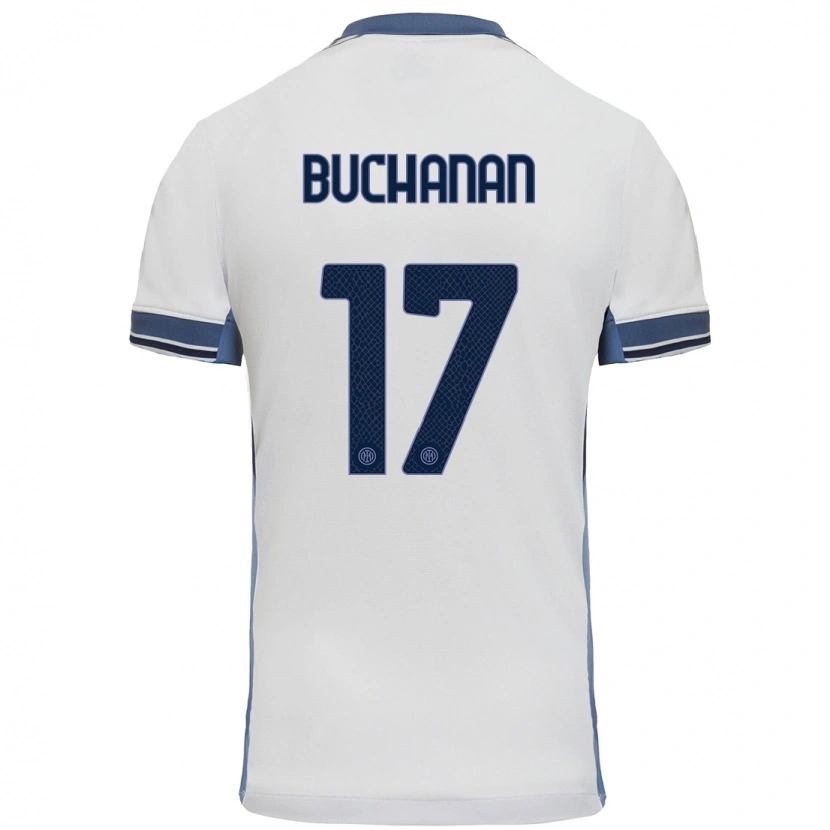 Danxen Herren Tajon Buchanan #17 Weißgrau Auswärtstrikot Trikot 2024/25 T-Shirt Schweiz