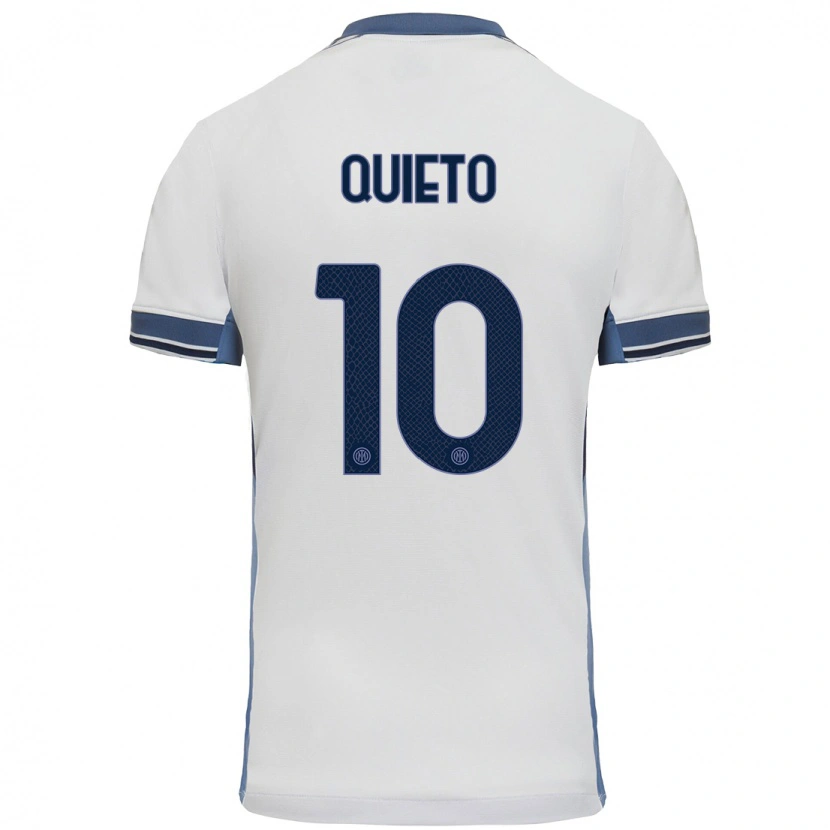 Danxen Herren Daniele Quieto #10 Weißgrau Auswärtstrikot Trikot 2024/25 T-Shirt Schweiz