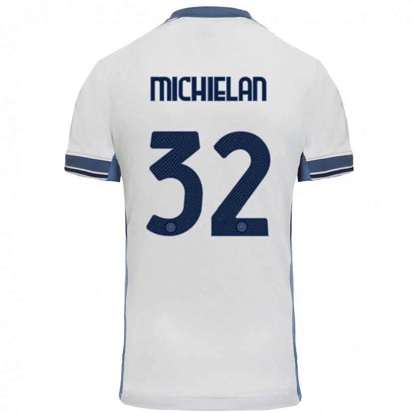 Danxen Herren Mattia Michielan #32 Weißgrau Auswärtstrikot Trikot 2024/25 T-Shirt Schweiz