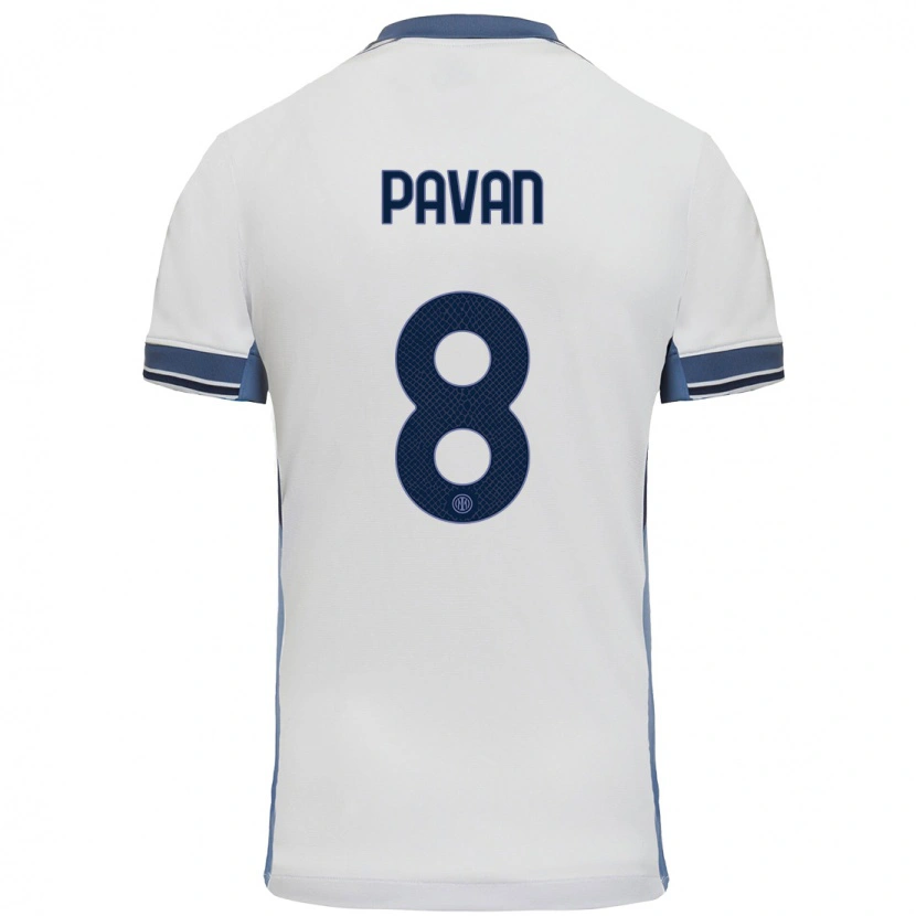 Danxen Herren Matilde Pavan #8 Weißgrau Auswärtstrikot Trikot 2024/25 T-Shirt Schweiz