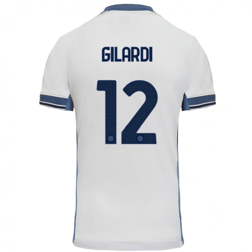 Danxen Herren Astrid Gilardi #12 Weißgrau Auswärtstrikot Trikot 2024/25 T-Shirt Schweiz