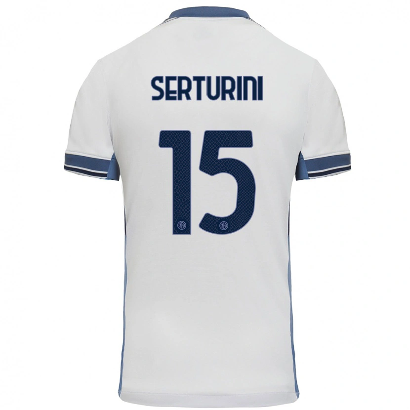 Danxen Herren Annamaria Serturini #15 Weißgrau Auswärtstrikot Trikot 2024/25 T-Shirt Schweiz