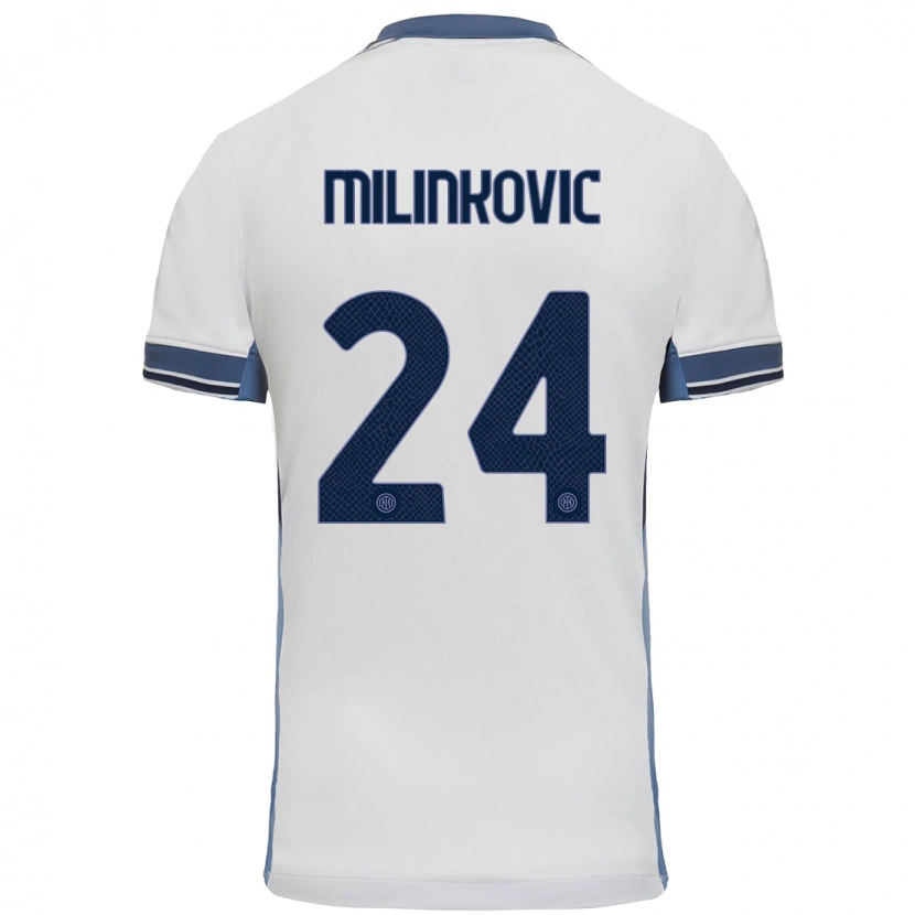 Danxen Herren Marija Milinković #24 Weißgrau Auswärtstrikot Trikot 2024/25 T-Shirt Schweiz