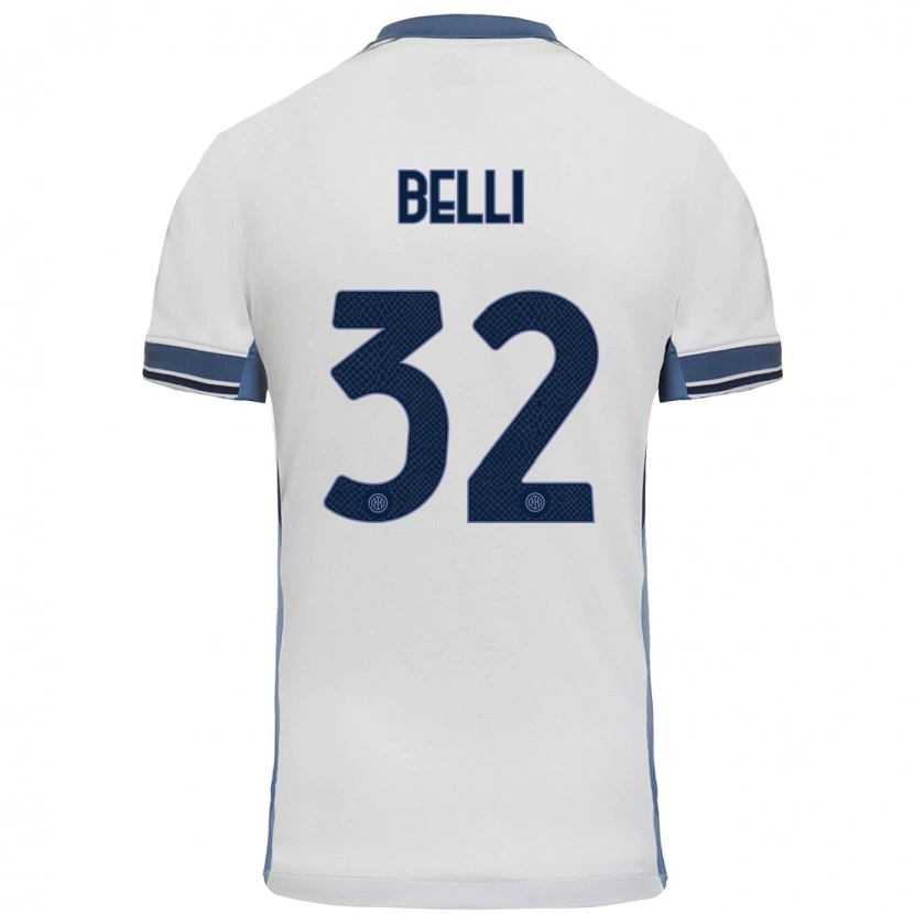 Danxen Herren Elena Belli #32 Weißgrau Auswärtstrikot Trikot 2024/25 T-Shirt Schweiz