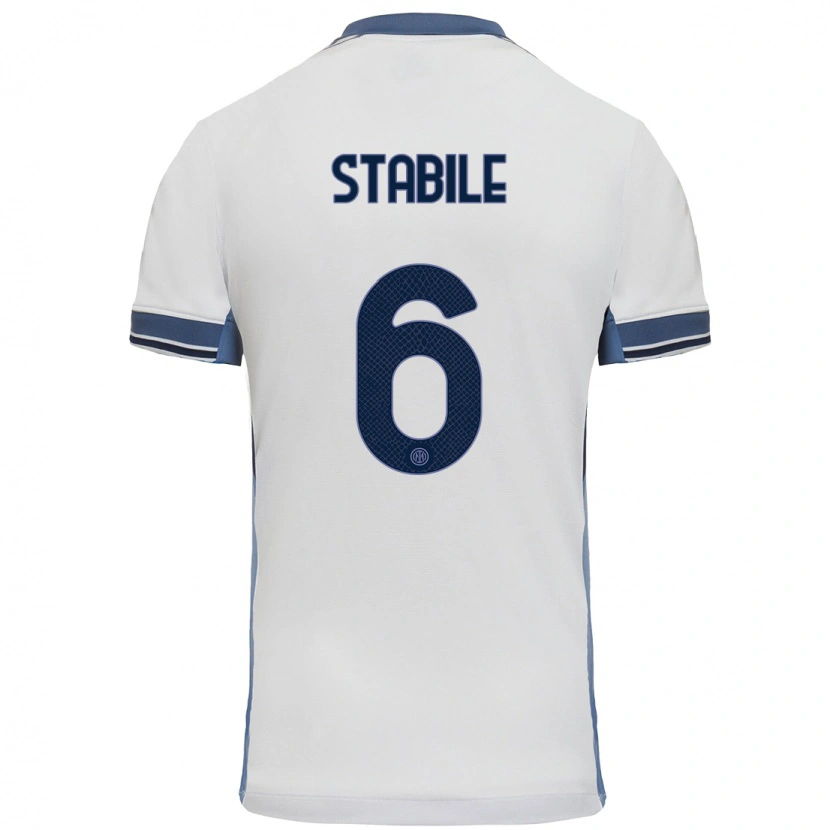 Danxen Herren Giacomo Stabile #6 Weißgrau Auswärtstrikot Trikot 2024/25 T-Shirt Schweiz